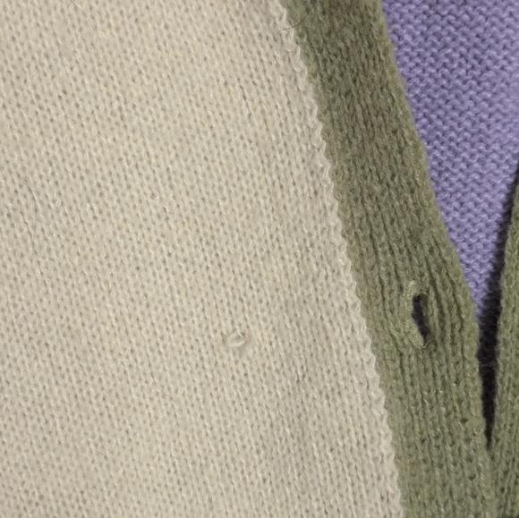 Pastel Color block Cropped Cardigan - Picture 6 of 6